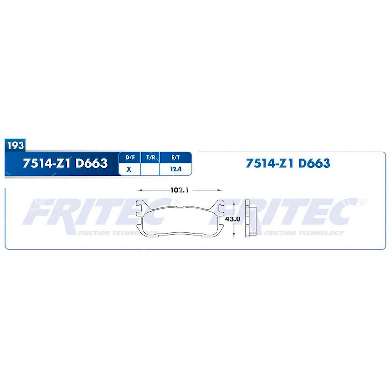BALATA TRAS MERCURY TRACER 97-99 ESCORT