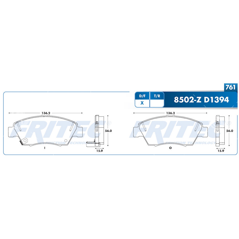 BALATA FRITEC DEL FIT 09-20 CITY 10-22