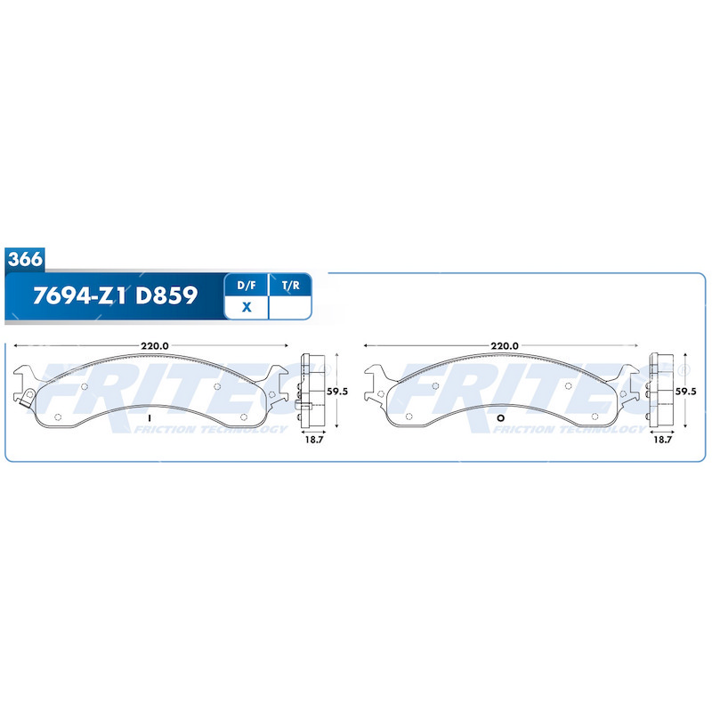 BALATA FRITEC DEL RAM 2500 3500 01-02