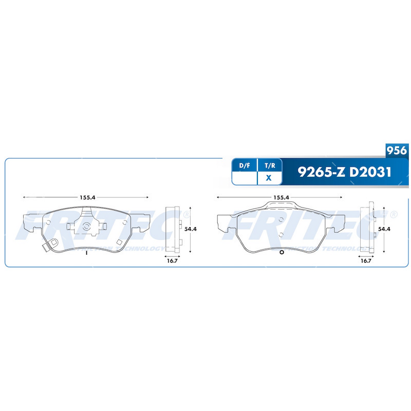 BALATA FRITEC DEL MG ZS 20-23 1.5