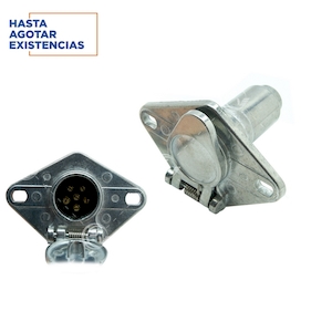 CONECTOR HEMBRA 6 VIAS METALICO 2 HOYOS CONECTOR HEMBRA 6 VIAS METALICO 2 HOYOS