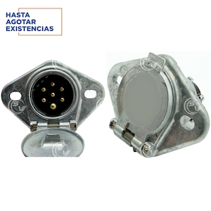 CONECTOR TRAILER HEMBRA 7 VIAS 2 HOYOS CONECTOR TRAILER HEMBRA 7 VIAS 2 HOYOS