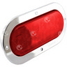 PLAFÓN 6" OVALADO 10 LEDS ARO CROMO ROJO