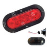 PLAFÓN 6" OVALADO 10 LED ESTROBO ROJO
