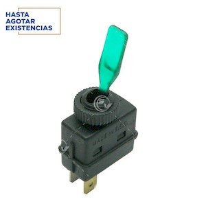 SWITCH PALANCA ALPEX 1 PASO LUZ VERDE SWITCH PALANCA ALPEX 1 PASO LUZ VERDE
