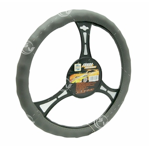 FUNDA VOLANTE PIEL GRIS LISA FUNDA VOLANTE PIEL GRIS LISA