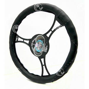 FUNDA VOLANTE PIEL NEGRA ONDULADA CON PE FUNDA VOLANTE PIEL NEGRA ONDULADA CON PE