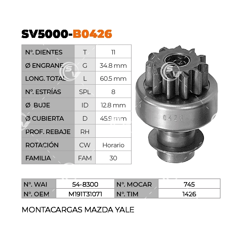BENDIX ZEN 745 MONTACARGAS YALE 11D